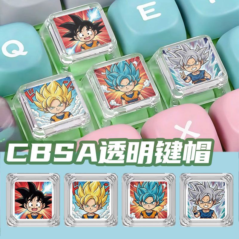 Keycap Artisan Anime - Dragon Ball Super Saiyan Cartoon Keycaps