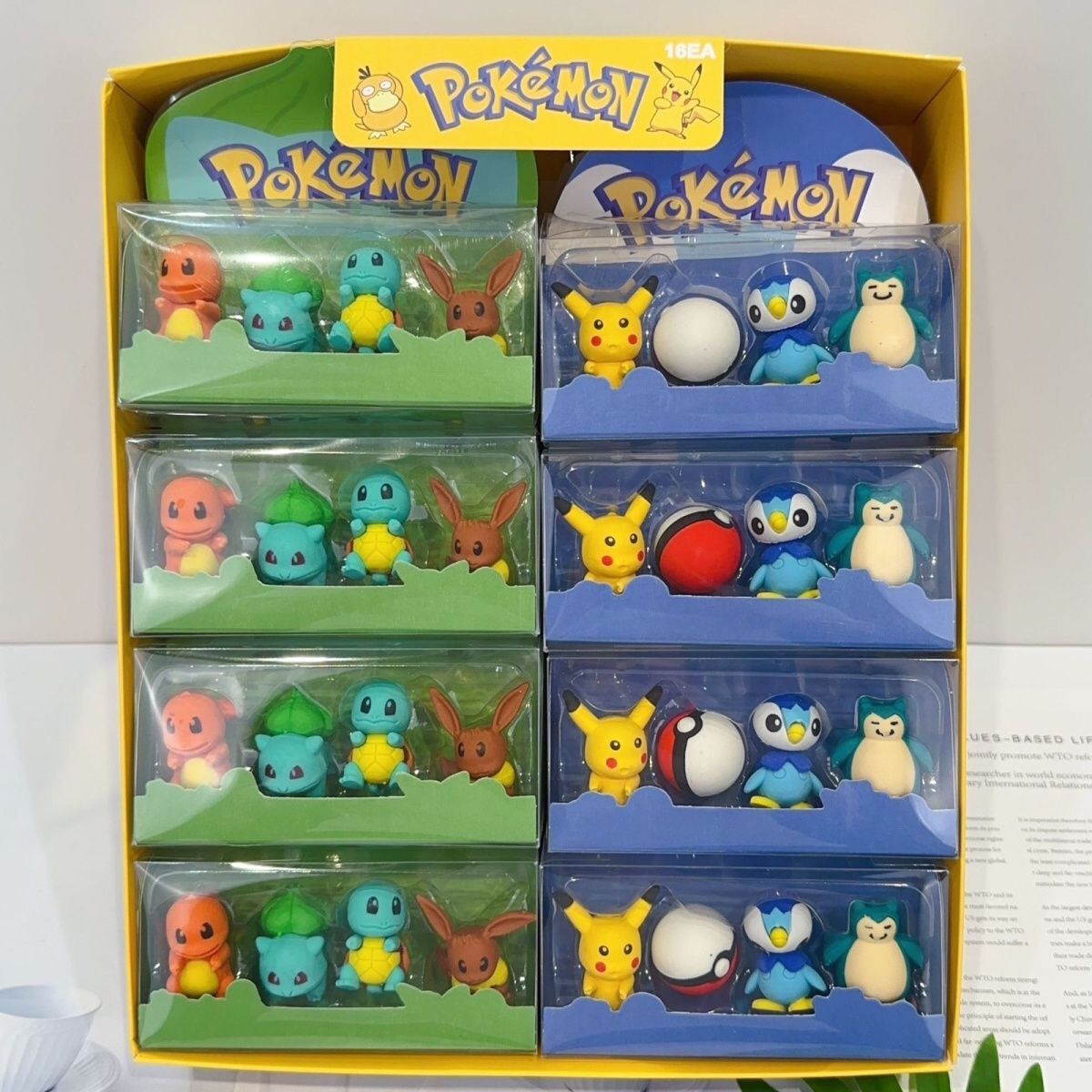 Erased Anime Merchandise - Pokémon-figuurtjesgummetjes, schattige hoogwaardige gummetjes, kleine gummetjes