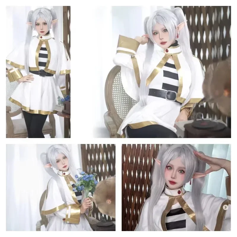 Frieren Anime Merchandise - Sousou No Frieren Cosplay Kostuum Pruik