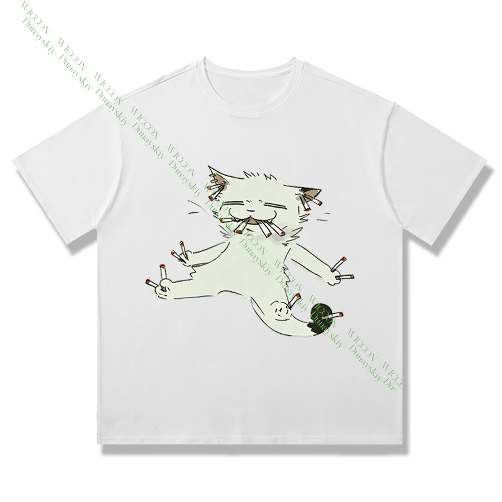 Chainsmoker Cat Yaniko Satou L - Anime Merchandise T Shirt recensie en prijs