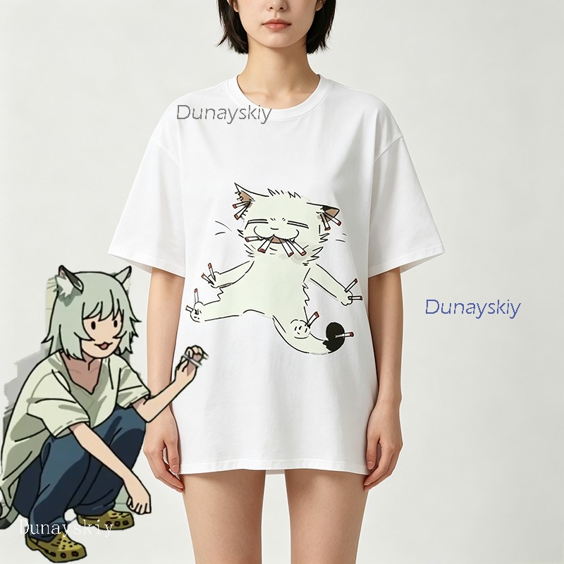 YesOk Chainsmoker Cat Yaniko S - Anime Merchandise T Shirt recensie en prijs